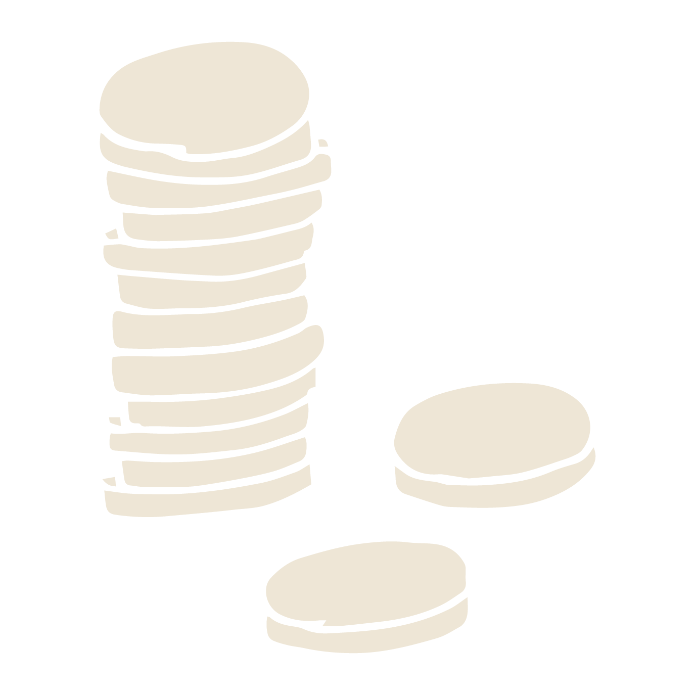 Stack of coins oatmeal icon