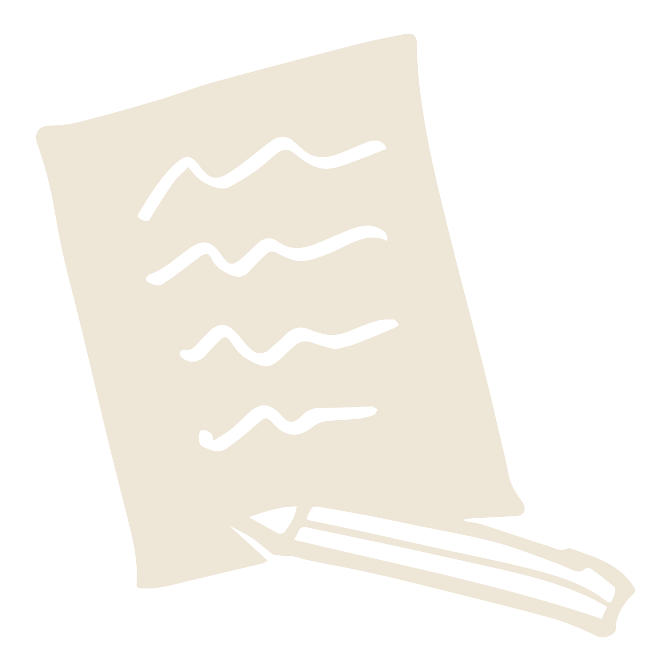 letter and pencil oatmeal icon