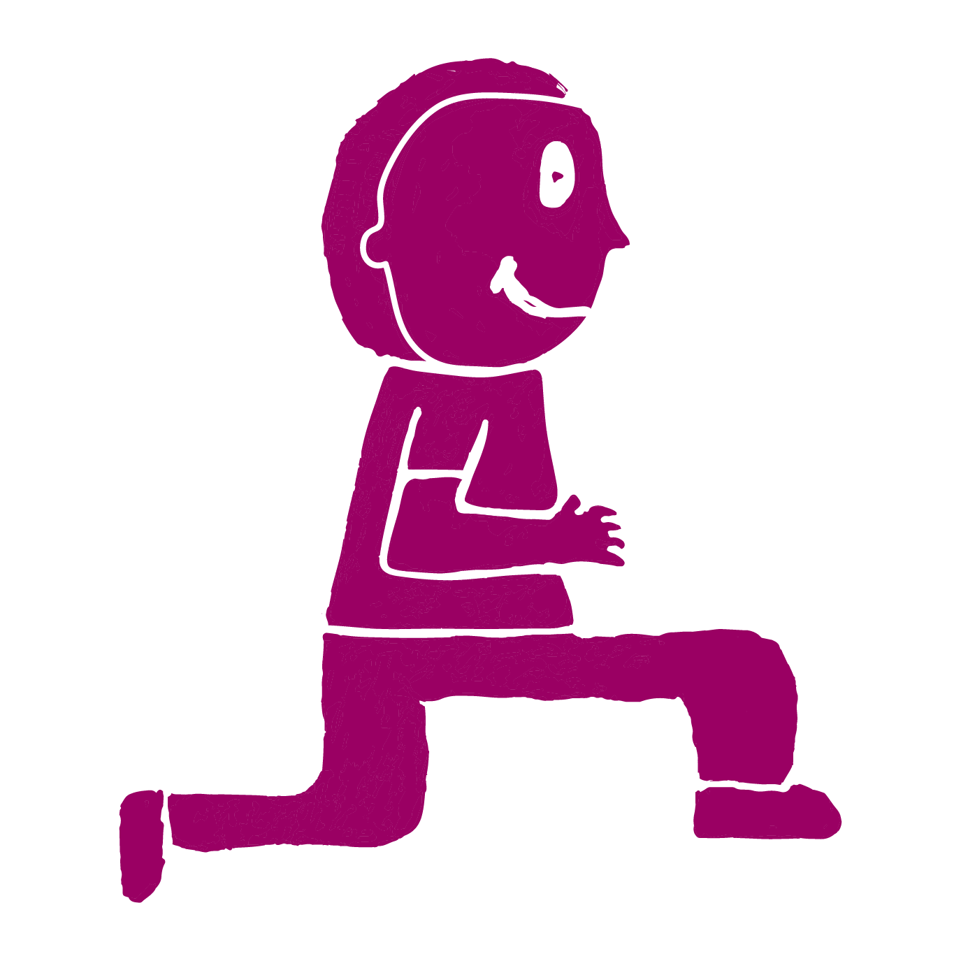 man running maroon icon