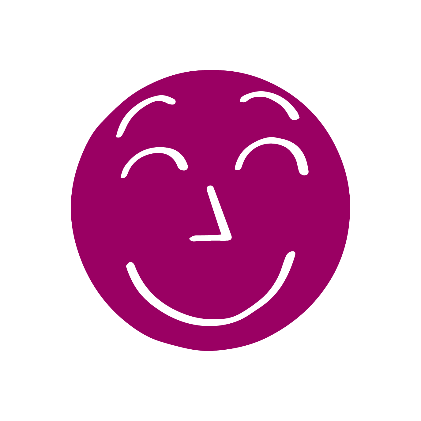 smiley face emoji maroon icon