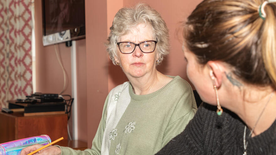support worker with a person being supported